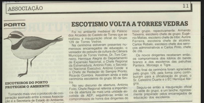 Abertura do Grupo 129 in Sempre Pronto